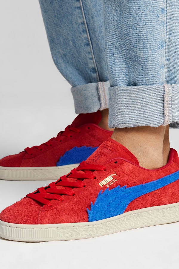 PUMA x ONE PIECE Suede Buggy the Genius Jester Sneakers Unisex, For All Time Red-Ultra Blue, extralarge