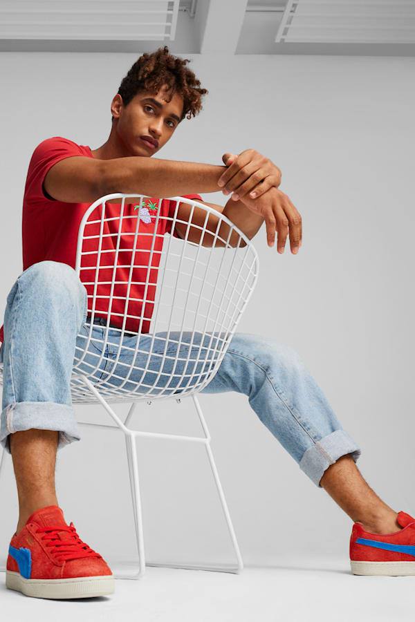 PUMA x ONE PIECE Suede Buggy the Genius Jester Sneakers Unisex, For All Time Red-Ultra Blue, extralarge