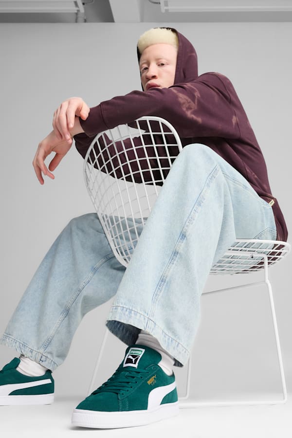 Suede Classic Sneakers Unisex, Dark Myrtle-PUMA White, extralarge