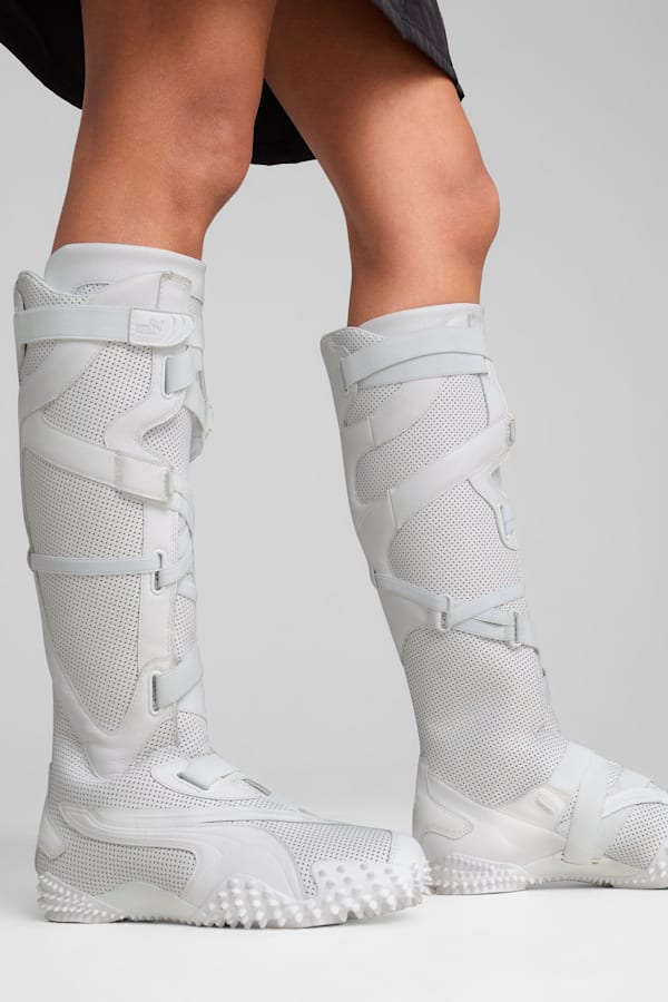 Mostro Leather Boots Women, PUMA White, extralarge
