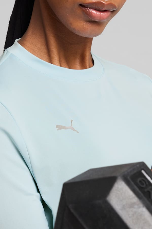 Modest Activewear Long Sleeve Training Tee Women, Turquoise Surf, extralarge