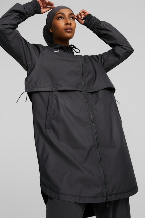 Rain jacket women black top