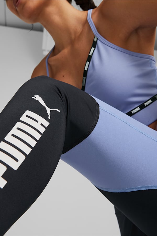 Favourite Logo High Waist 7/8 Training Leggings Women, PUMA Black-Elektro Purple, extralarge-GBR