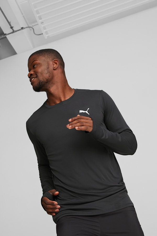 RUN FAVOURITE Long Sleeve Running Tee Men, PUMA Black, extralarge