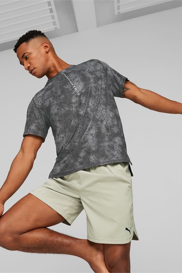 Studio Yogini Lite Printed Training Tee Men, PUMA Black, extralarge