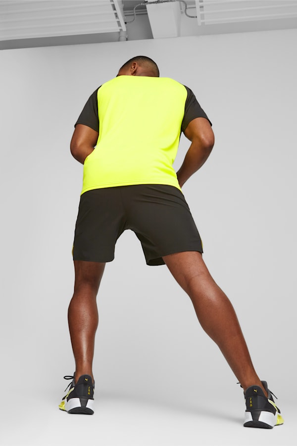 Ultrabreathe Men's 7'' Woven Training Shorts, PUMA Black-Yellow Burst, extralarge