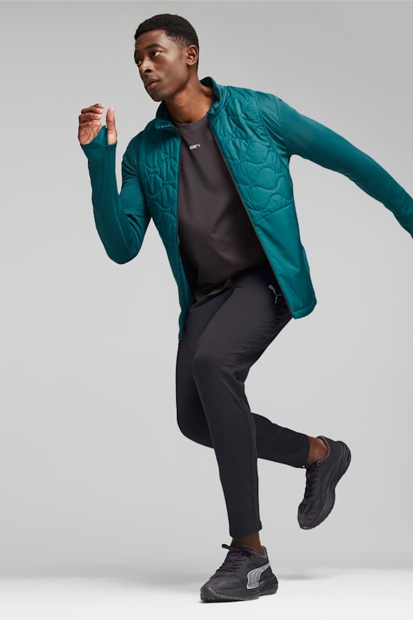 RUN CLOUDSPUN WRMLBL Men's Running Jacket, Malachite, extralarge