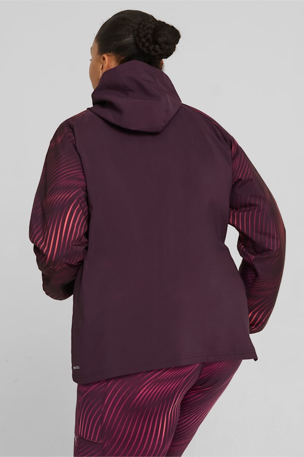 Favourite Velocity Printed Woven Running Jacket Women, Midnight Plum-AOP, extralarge