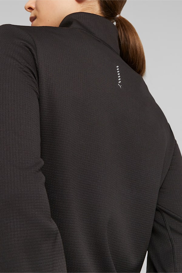 Micro Fleece Women's Running Pullover, PUMA Black, extralarge