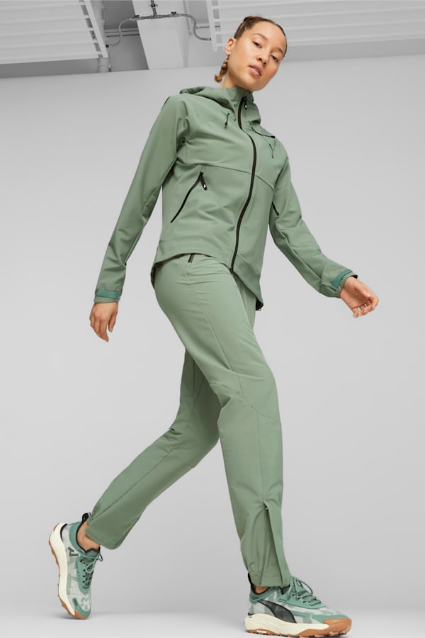 SEASONS Softshell Women's Running Jacket, Eucalyptus, extralarge