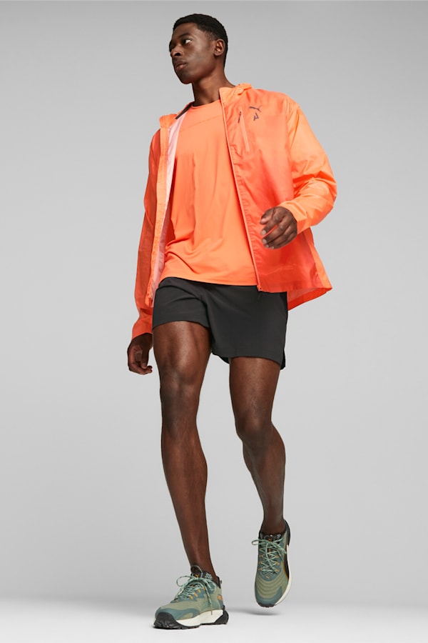 SEASONS Men's Lightweight Running Jacket, Hot Heat-AOP, extralarge