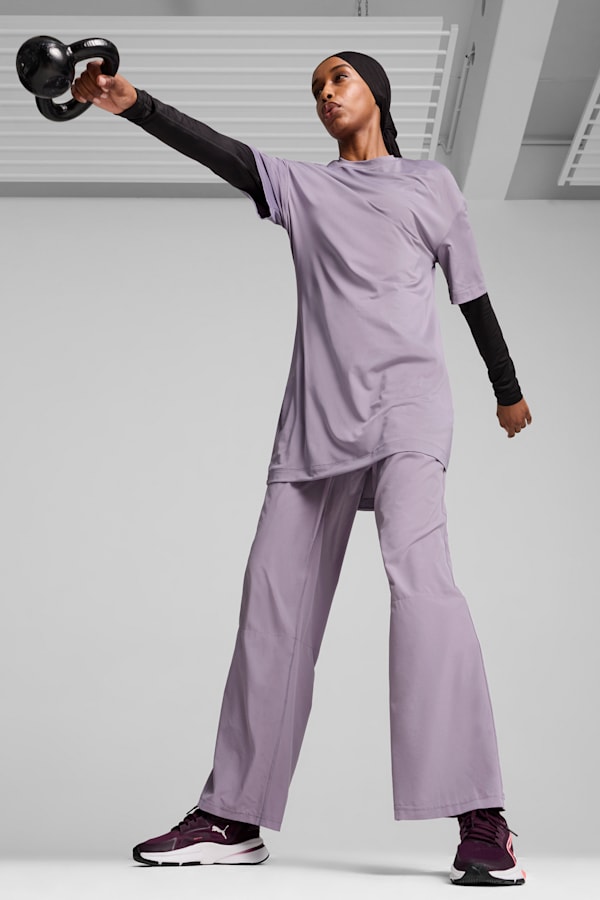 Modest Women's Oversized Training Tee, Pale Plum, extralarge