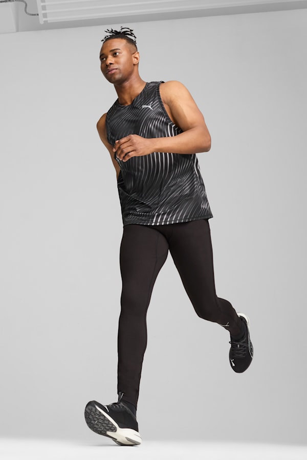 Run Favourite Men's Singlet, PUMA Black-Q3 Print, extralarge