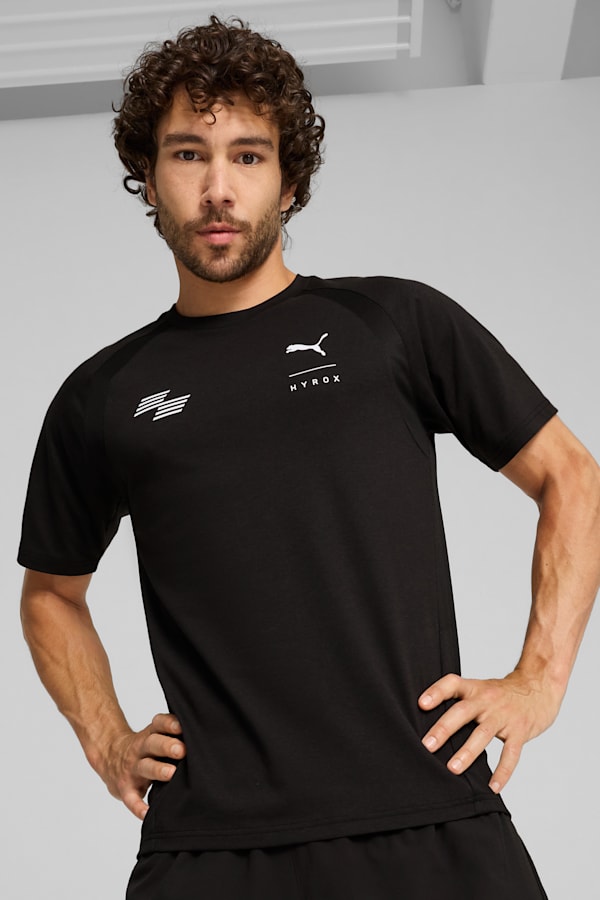 PUMA x HYROX Triblend Training Tee Men, PUMA Black, extralarge