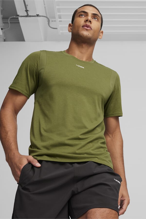 PUMA FIT TriBlend Tee, Olive Green, extralarge