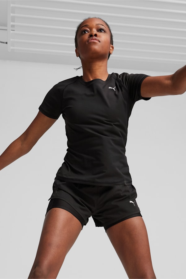 CLOUDSPUN Short Sleeve Running Tee Women, PUMA Black, extralarge