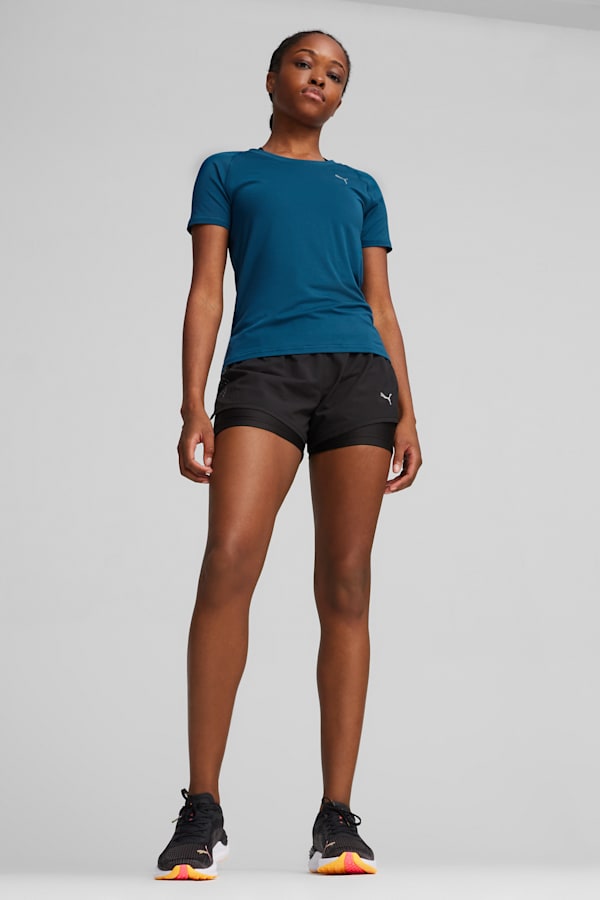 CLOUDSPUN Short Sleeve Running Tee Women, Ocean Tropic, extralarge