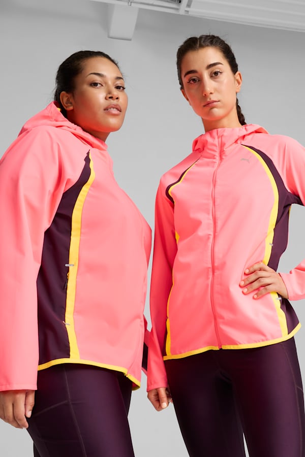 PUMA RUN Rain Jacket Women, Sunset Glow, extralarge