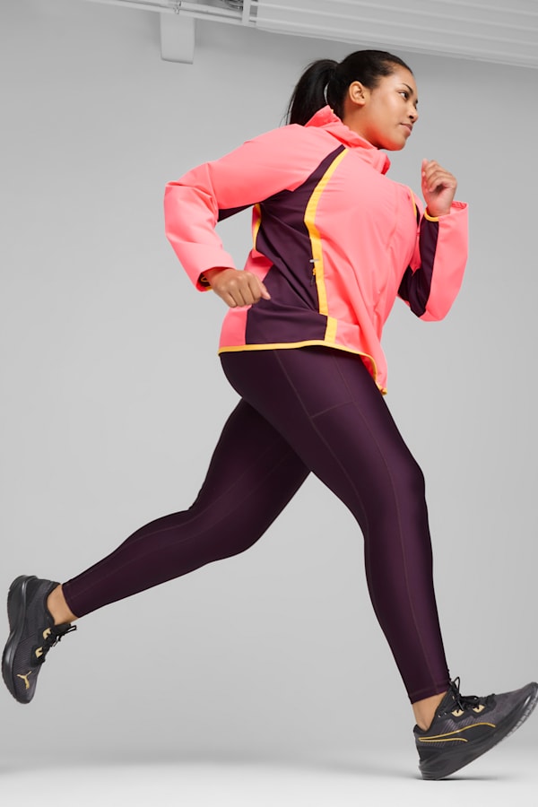 PUMA RUN Rain Jacket Women, Sunset Glow, extralarge