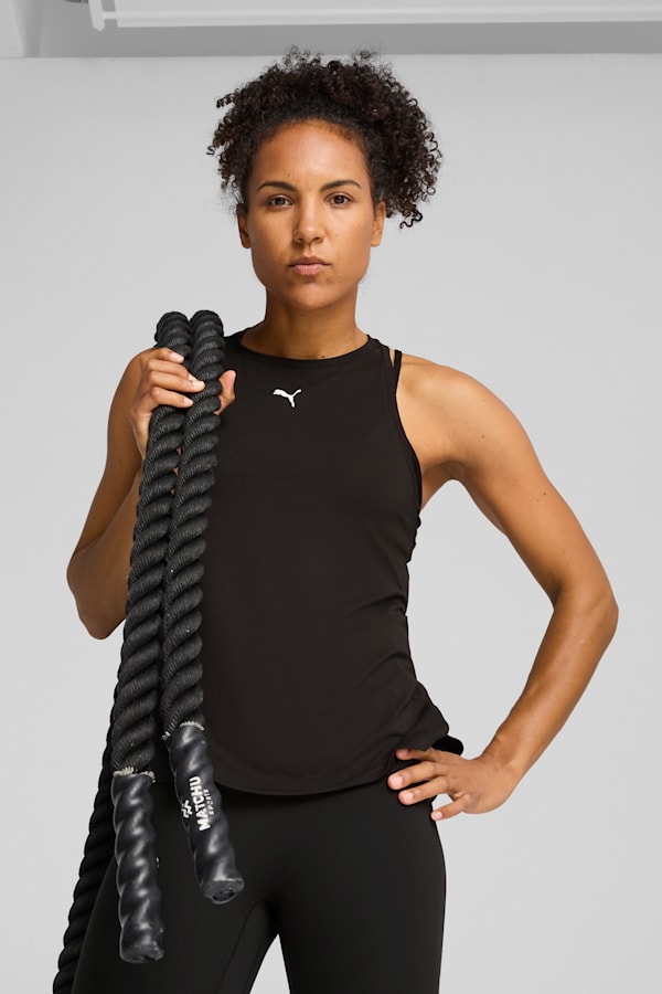 CLOUDSPUN Racerback Tank Women, PUMA Black-PUMA White, extralarge