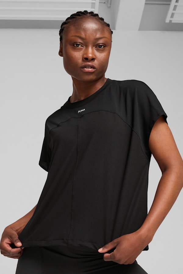 CLOUDSPUN Mix Tee Women, PUMA Black, extralarge