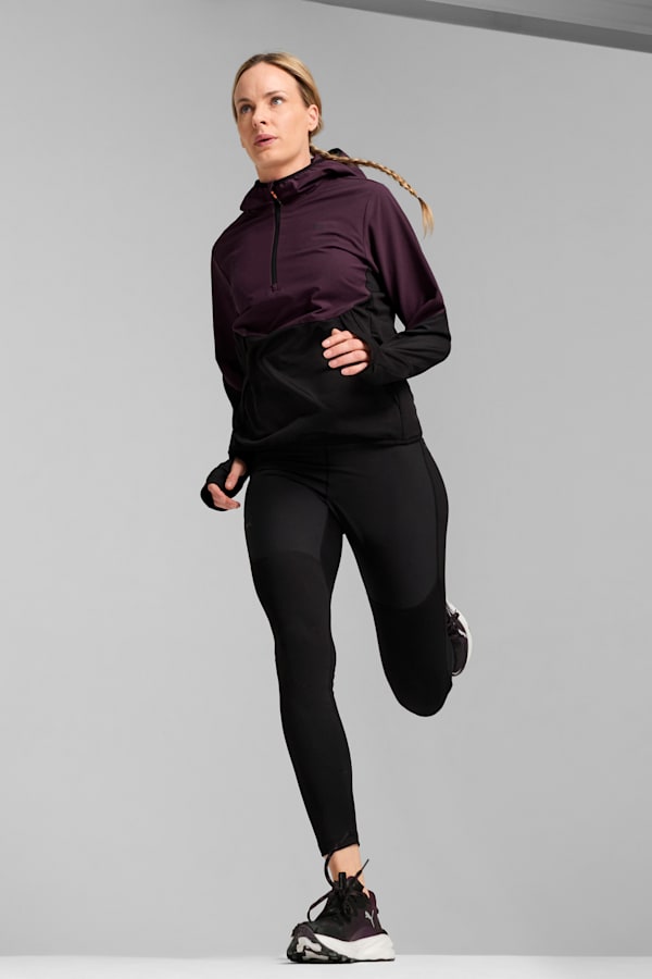 SEASONS Hybrid Half Zip Women, PUMA Black-Midnight Plum, extralarge-GBR