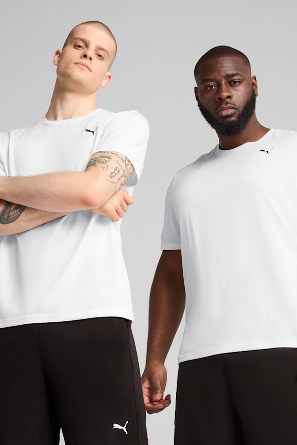 TAD ESSENTIALS Solid Cat Tee Men, PUMA White, extralarge