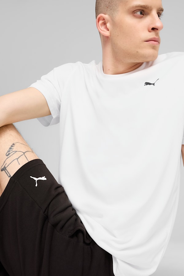 TAD ESSENTIALS Solid Cat Tee Men, PUMA White, extralarge