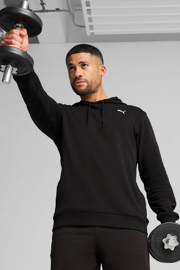 TAD ESSENTIALS French Terry Hoodie Men, PUMA Black, extralarge