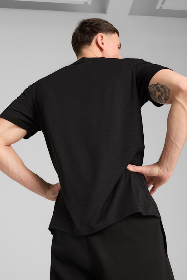 TAD ESSENTIALS Heather Cat Tee Men, PUMA Black Heather, extralarge
