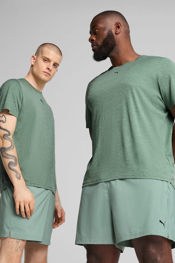 TAD ESSENTIALS Heather Cat Tee Men, Green Moon Heather, extralarge