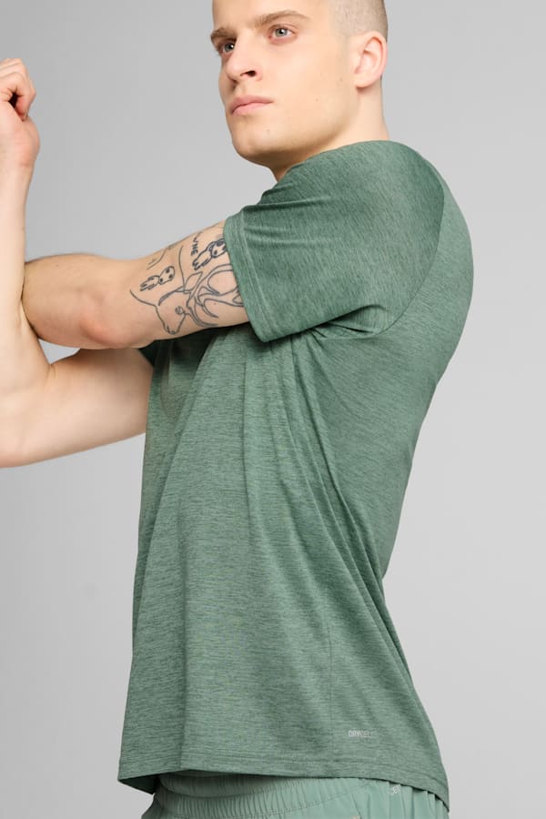 TAD ESSENTIALS Heather Cat Tee Men, Green Moon Heather, extralarge