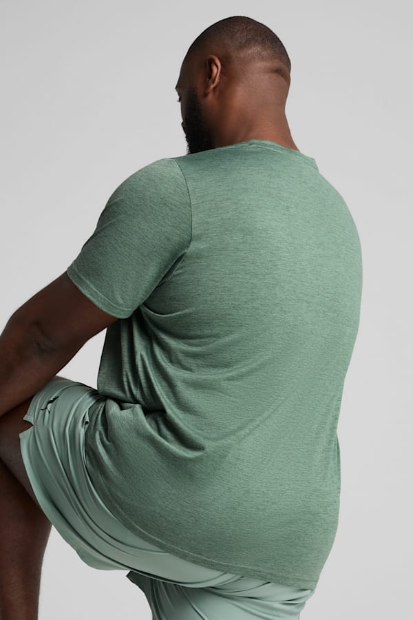 TAD ESSENTIALS Heather Cat Tee Men, Green Moon Heather, extralarge