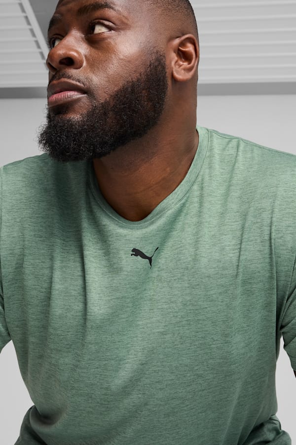 TAD ESSENTIALS Heather Cat Tee Men, Green Moon Heather, extralarge