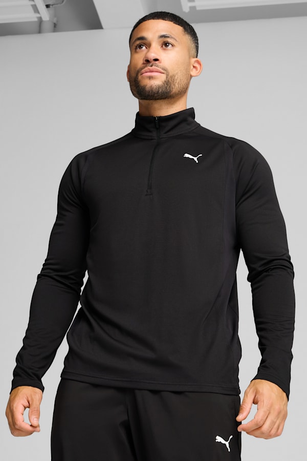 TAD TECH Fabric Mix 1/4 Zip Men, PUMA Black, extralarge