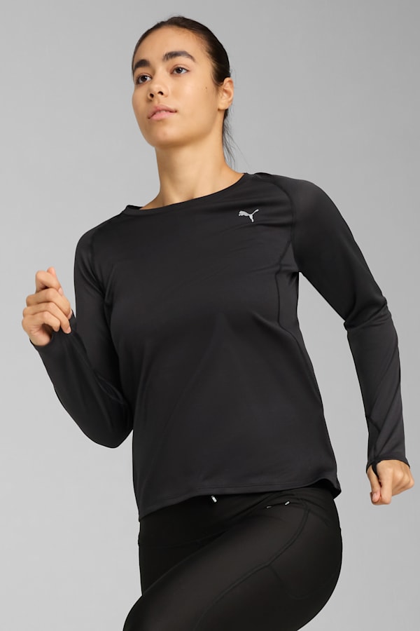 VELOCITY Long Sleeve Running Top Women, PUMA Black, extralarge