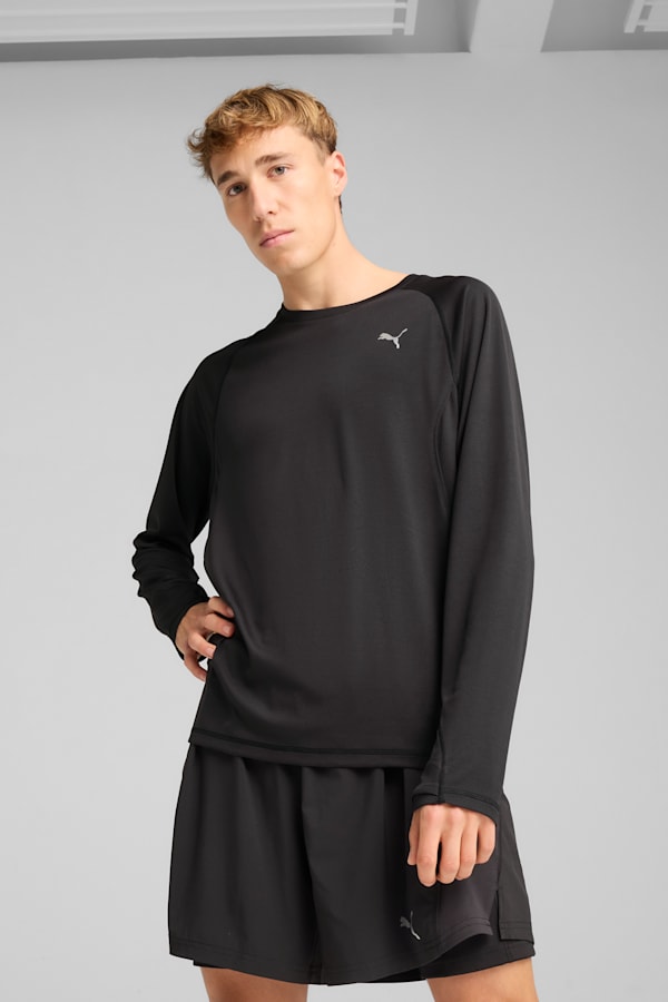 VELOCITY Long Sleeve Running Top Men, PUMA Black, extralarge