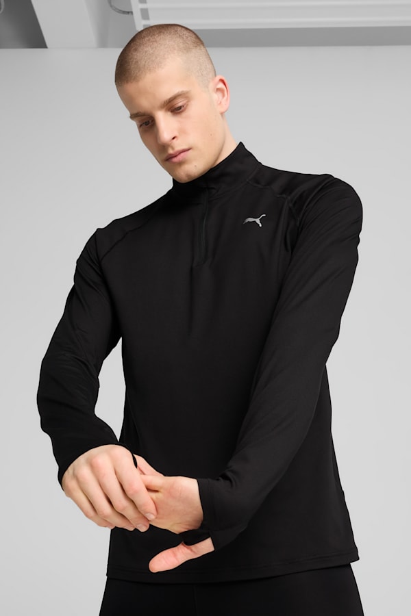 VELOCITY CLOUDSPUN Running Quarter-Zip Top Men, PUMA Black, extralarge