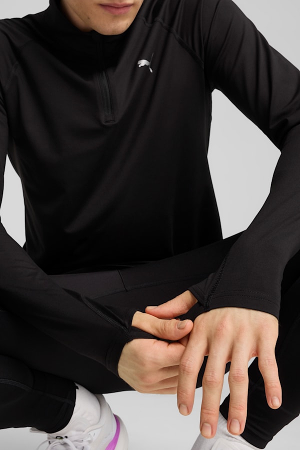 VELOCITY CLOUDSPUN Running Quarter-Zip Top Men, PUMA Black, extralarge