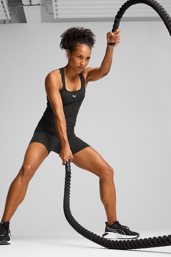 CLOUDSPUN Mesh 2-in-1 Tank Women, PUMA Black, extralarge