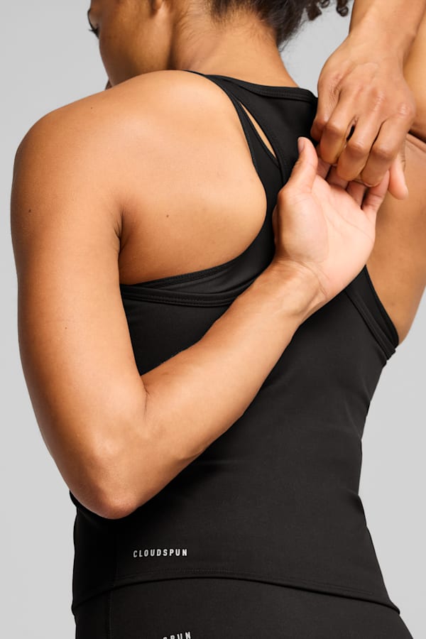 CLOUDSPUN Mesh 2-in-1 Tank Women, PUMA Black, extralarge