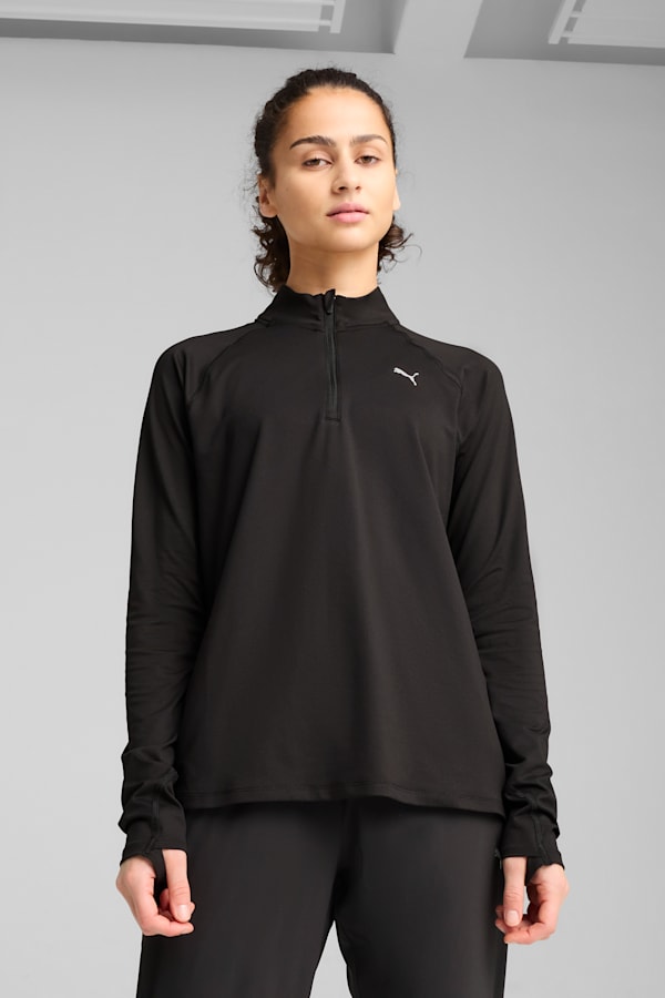 RUN VELOCITY CLOUDSPUN Quarter-Zip Top Women, PUMA Black, extralarge