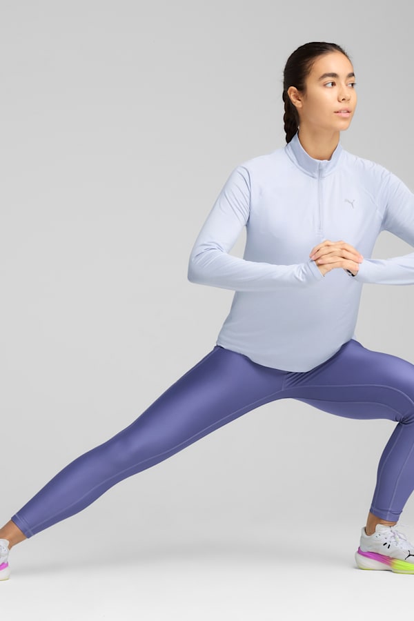 RUN VELOCITY CLOUDSPUN Quarter-Zip Top Women, Cool Weather-heather, extralarge