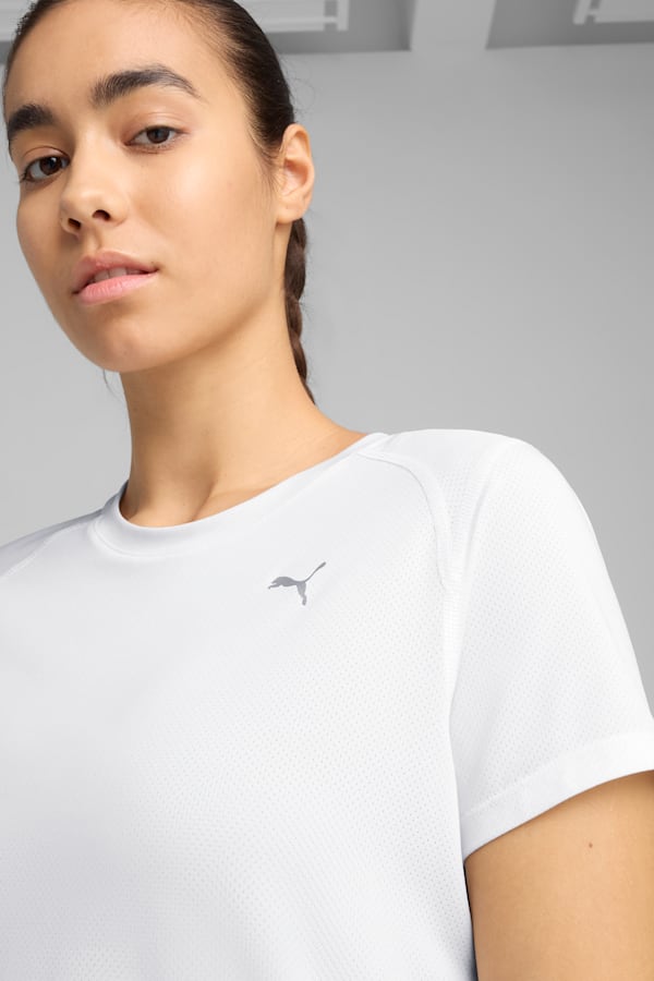 PUMA RUN Mesh Tee Women, PUMA White, extralarge