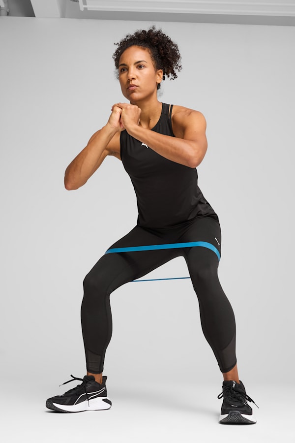 CLOUDSPUN Soft Mesh High-Waisted 7/8 Tights Women, PUMA Black, extralarge-GBR