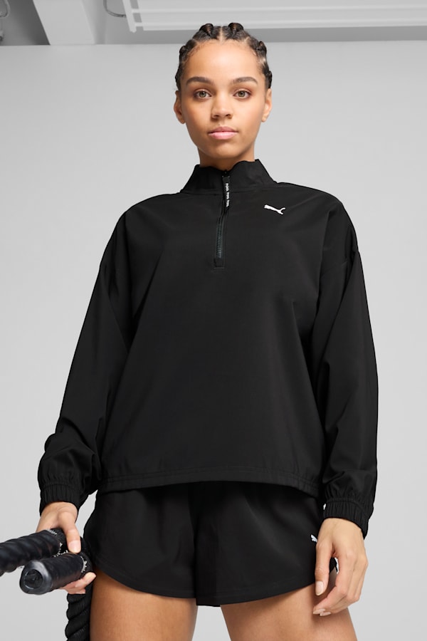 PUMA STRONG Woven Jacket Women, PUMA Black, extralarge