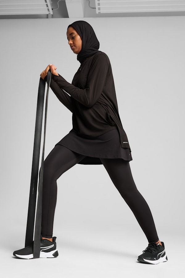 MODEST 2-in-1 Running Tights Women, PUMA Black, extralarge-GBR