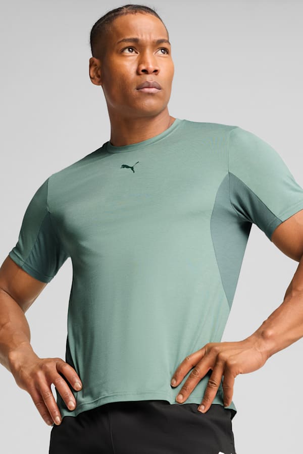 CLOUDSPUN Soft Breathable Tee Men, Green Moon Heather, extralarge