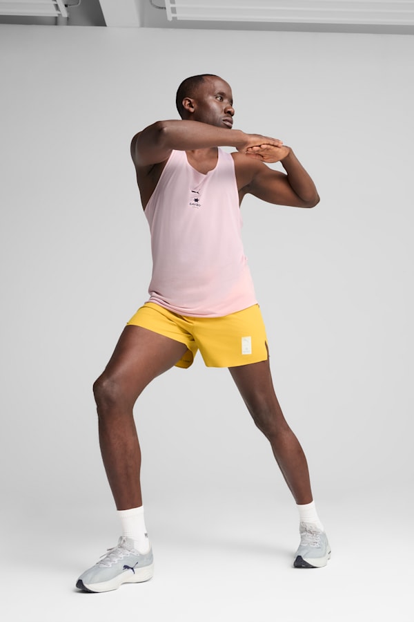 PUMA x SAYSKY Running Shorts Men, Archive Gold, extralarge