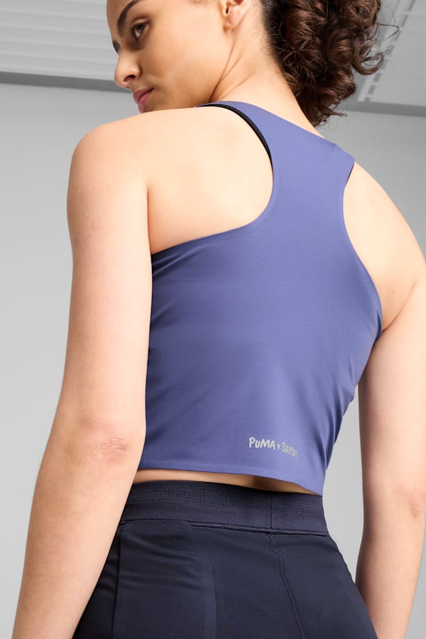 PUMA x SAYSKY Running Crop Top Women, Blue Crystal, extralarge